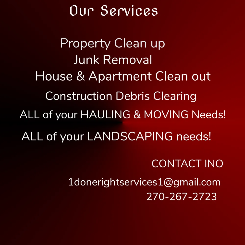 Professional yard maintenance in Scottsville, KY by Done Right Service's