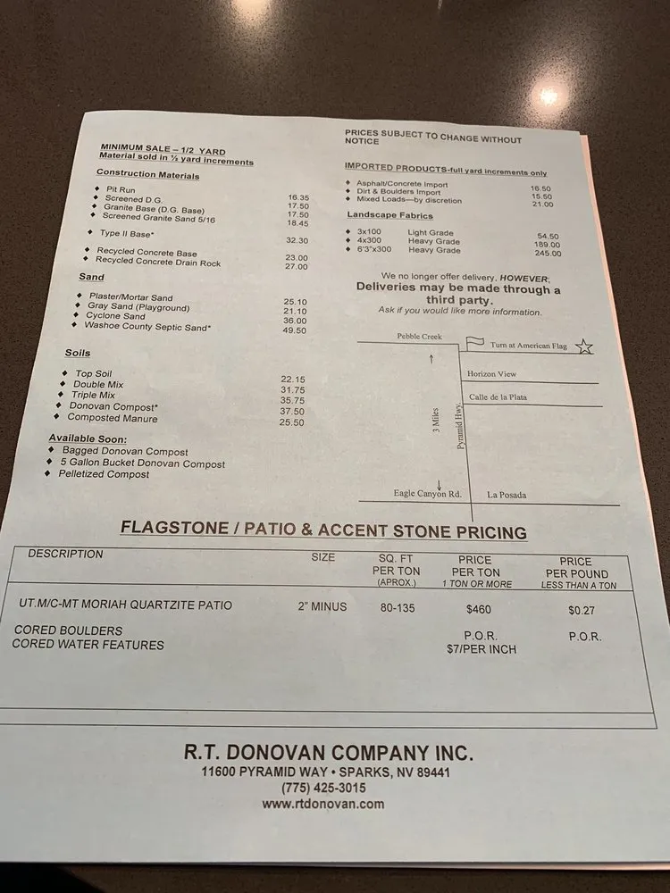 Professional landscaping services in Sparks, NV - Donovan R T Co