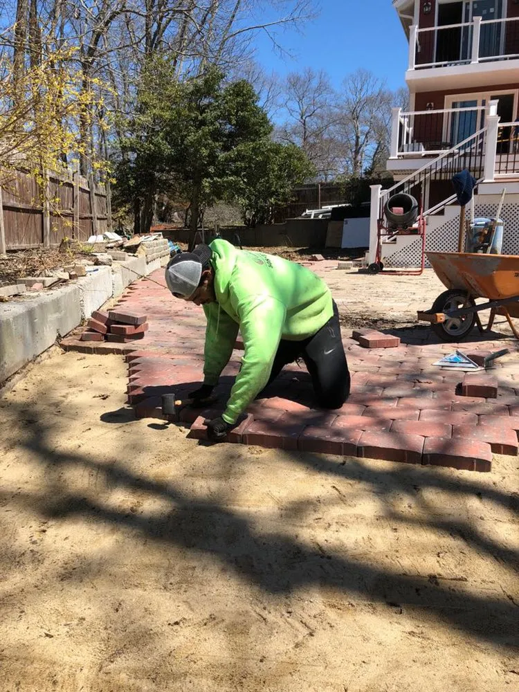 Custom garden landscaping with custom design across Mansfield, MA - Doug & Jeff Landscaping