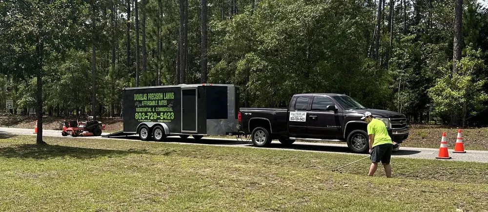 Expert lawn mowing service for homes in Lugoff, SC by Douglas Precision Lawns