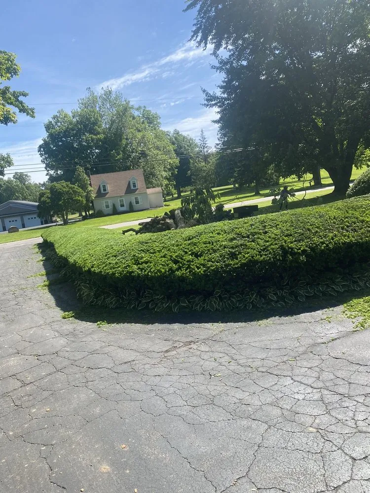 Custom landscape installation in Amherst, OH - Dous Landscape