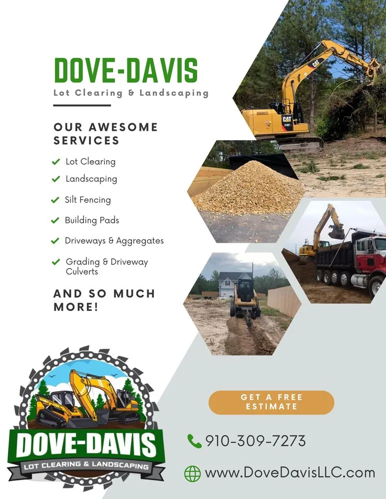 Custom outdoor landscaping in Hope Mills, NC - Dove Davis Lot Clearing And Landscaping