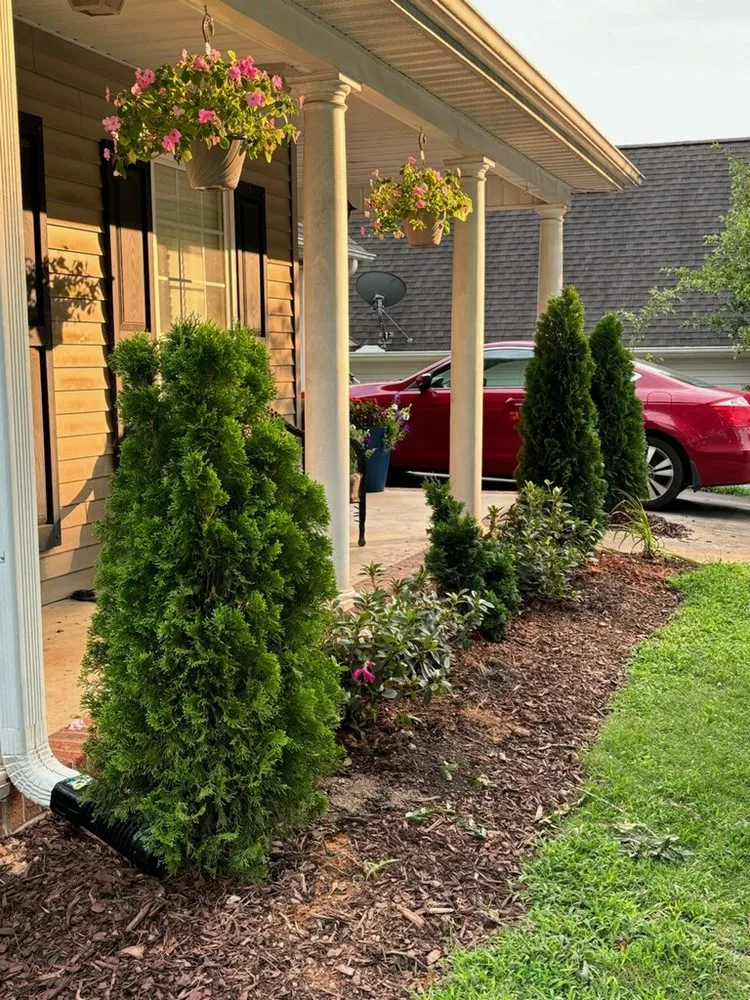 Custom garden landscaping with custom design in Pendleton, SC by Down and Dirty Landscapes