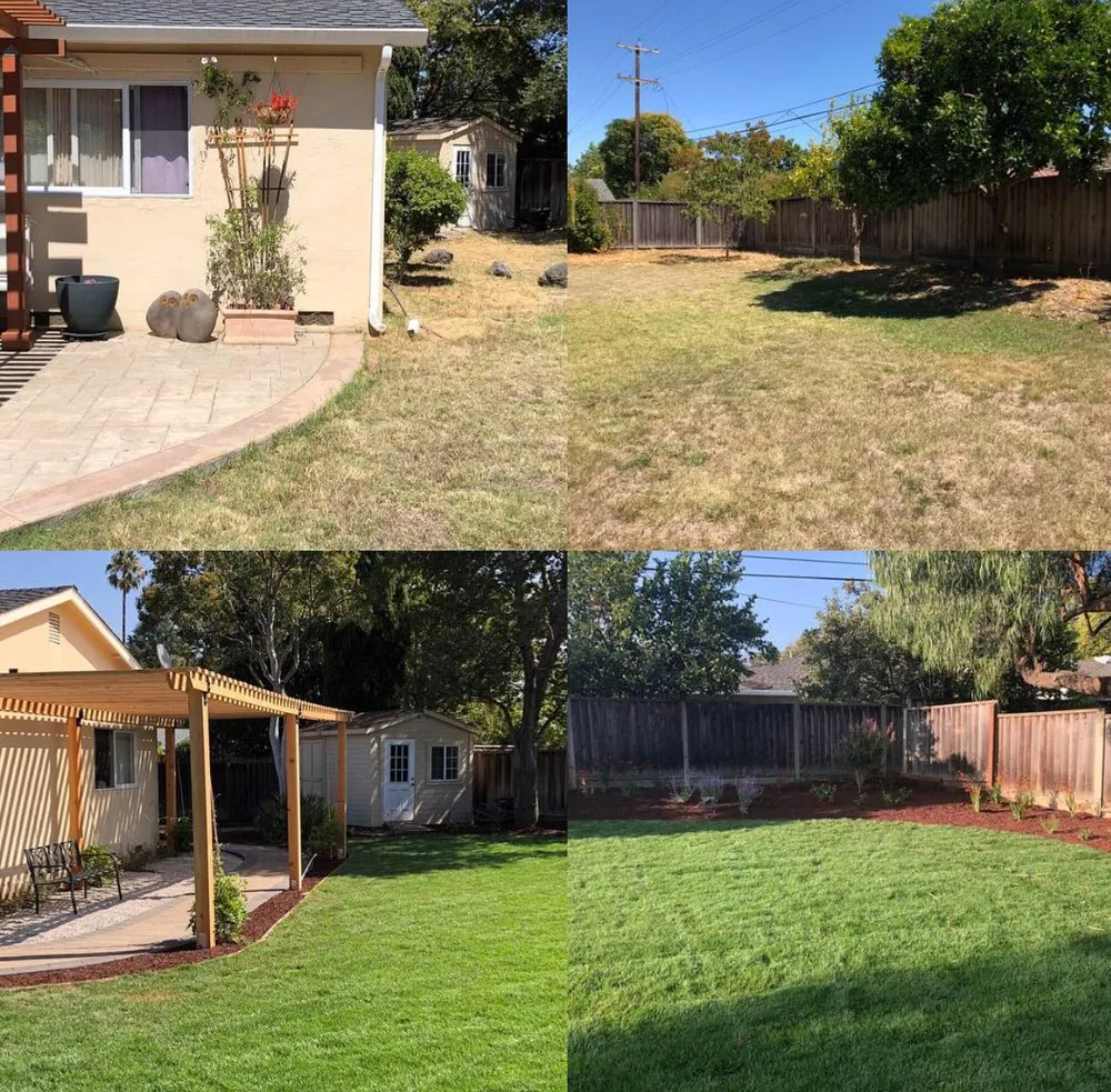 Custom landscape installation in Santa Clara, CA - Down and Dirty Landscaping