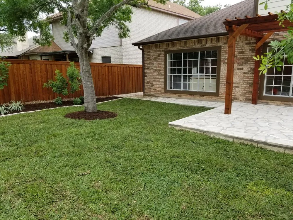 Custom landscape installation in San Antonio, TX by Down to Earth Landscaping