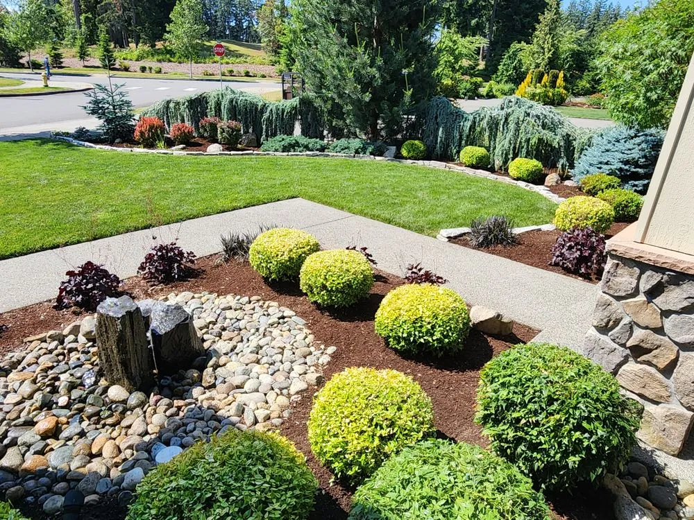 Expert landscape installation with custom design in Olympia, WA by Down To Earth Lawn And Landscapes