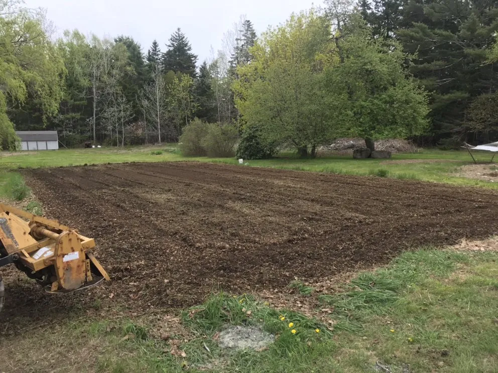 Custom garden landscaping in Steuben, ME by Downeast Tractor Service