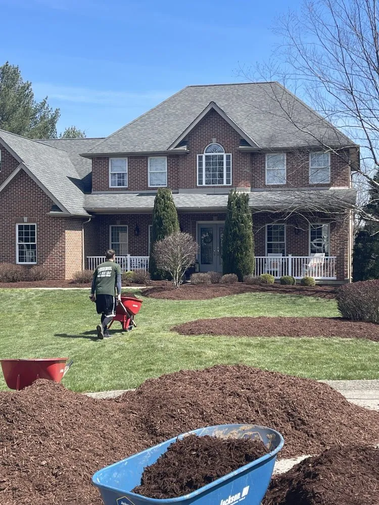 Custom landscape installation in Monroeville, PA by Doyle Bros Lawn Care