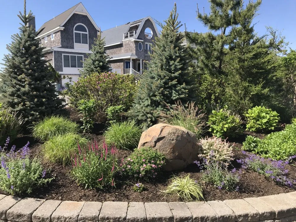 Local lawn mowing service with custom design in Speonk, NY by Dragonfly Landscape Design