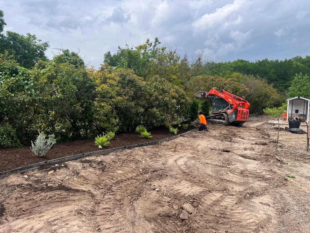 Local landscape installation in Howe, TX by Dragons Landscaping - Drainage & Sprinkler Repair