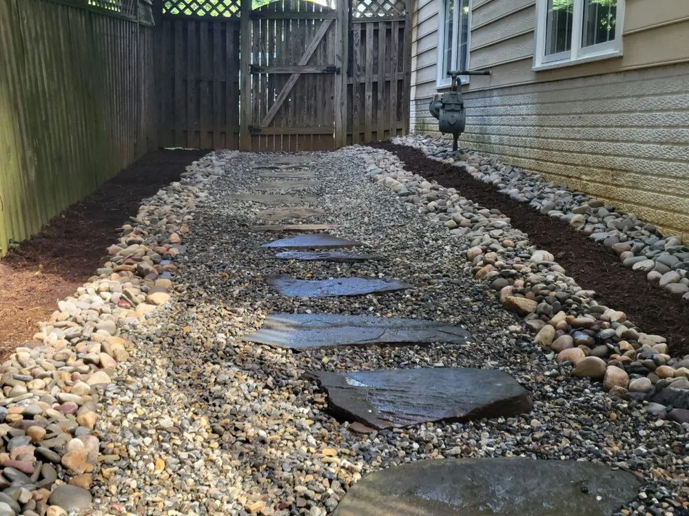 Custom garden landscaping for residential properties in Falls Church, VA by Drainage & Erosion Solutions
