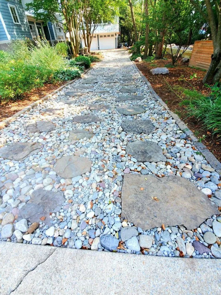 Custom residential landscaping in Falls Church, VA by Drainage & Erosion Solutions