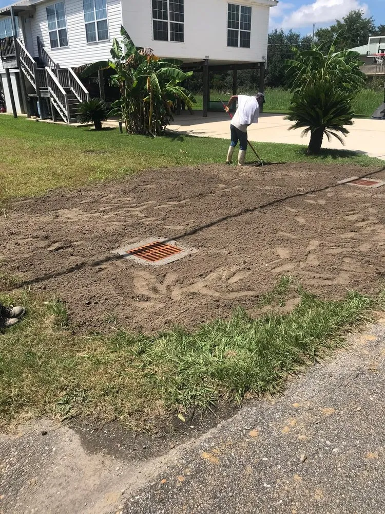 Custom lawn mowing service with custom design across Bush, LA - Drainage Plus