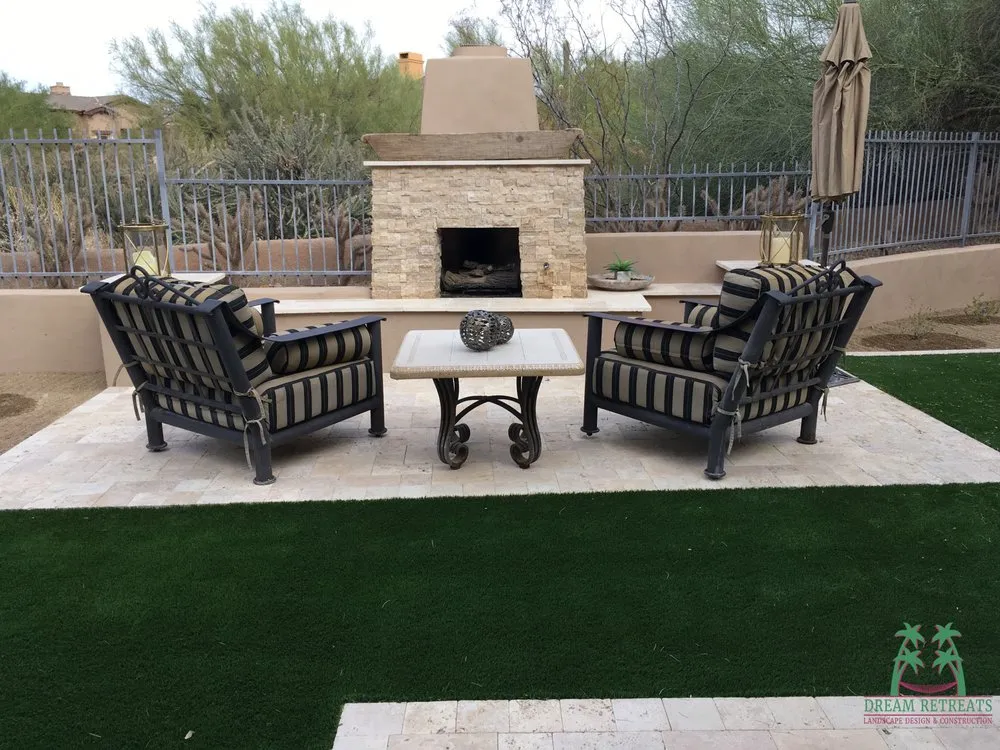 Professional landscape installation in Gilbert, AZ by Dream Retreats Landscape Design & Construction
