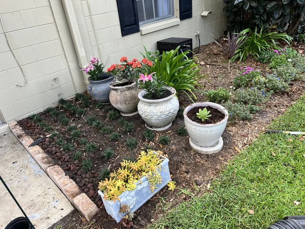 Custom garden landscaping in Lakeland, FL by Dreamers Landscape and Lawn Care Service