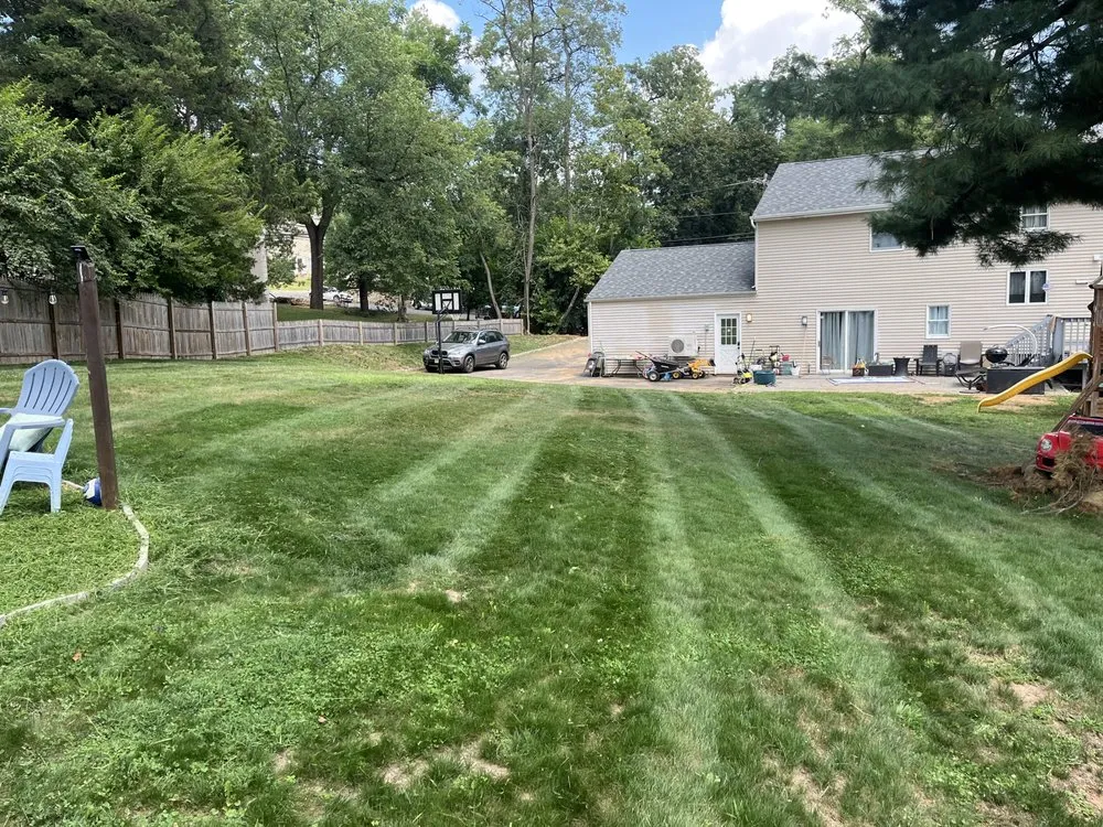 Custom landscape installation in Long Hill, NJ by Dreamscape Design