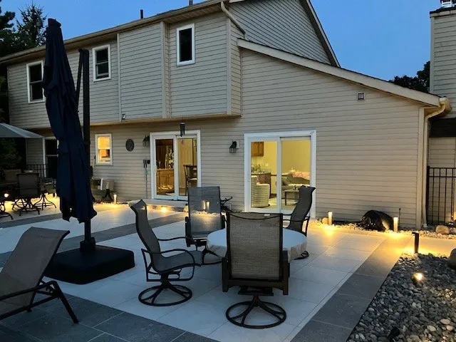 Professional landscape installation with custom design in Grafton, OH by DREAMSCAPING