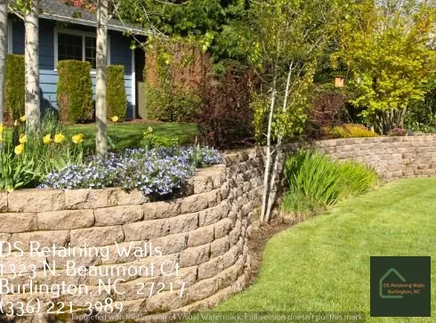 Custom outdoor landscaping in Burlington, NC by DS Retaining Walls