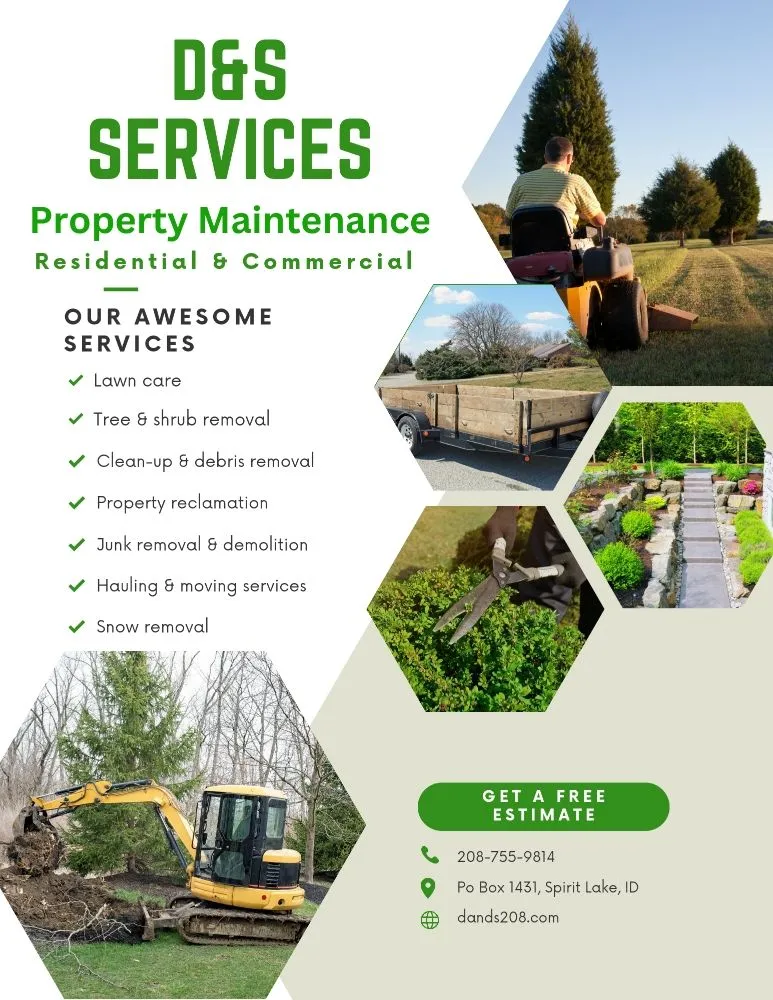 Professional yard cleanup service in Spirit Lake, ID - D&S Services