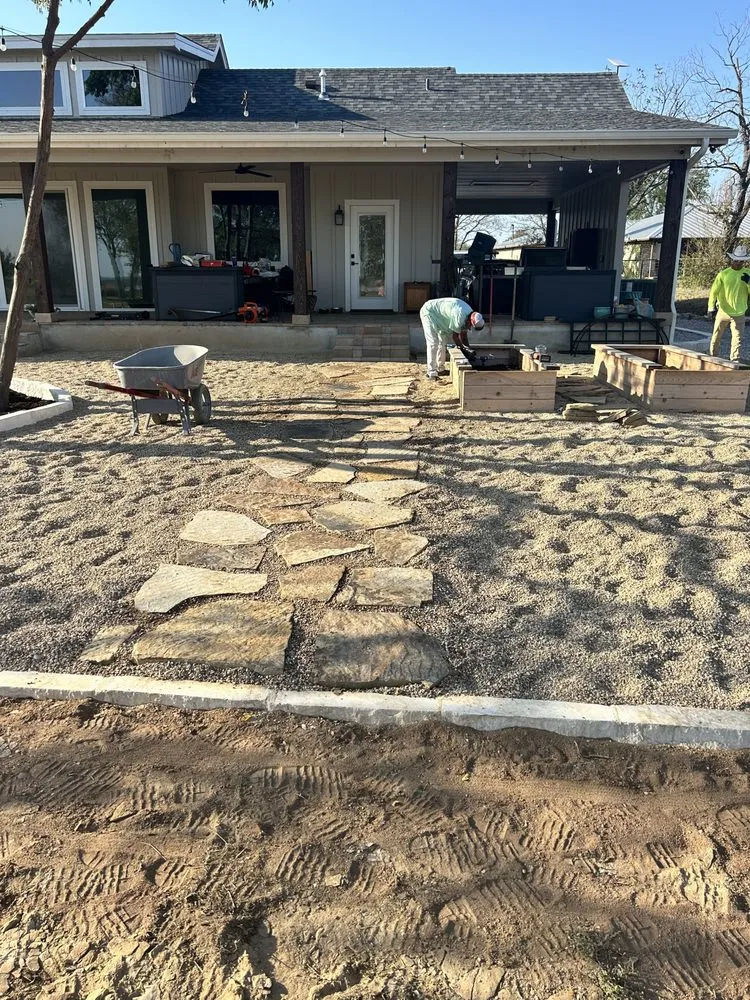 Reliable lawn mowing service with custom design in Kingsland, TX by D&T Services