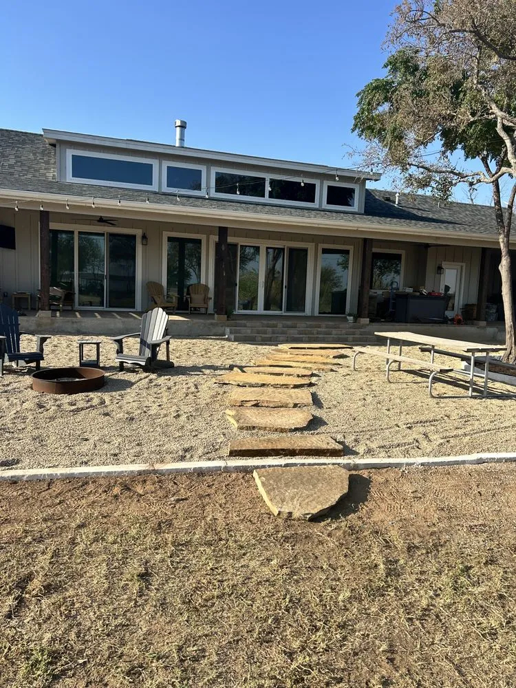 Custom outdoor landscaping in Kingsland, TX by D&T Services