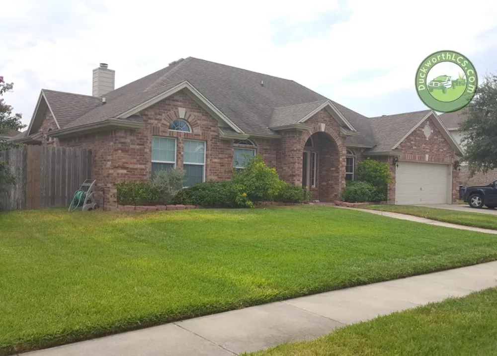 Professional outdoor landscaping for homes in Corpus Christi, TX by Duckworth Lawn Care Service