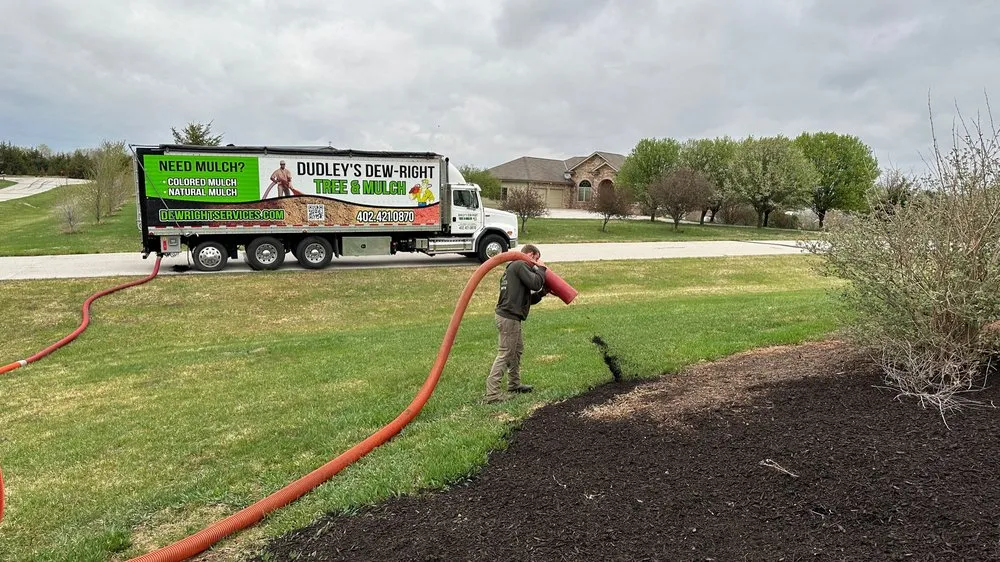 Professional outdoor landscaping in Lincoln, NE by Dudley's Dew-Right Tree & Mulch