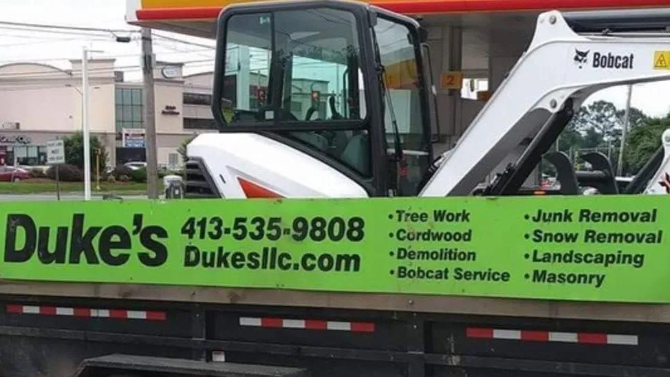 Affordable landscape installation in Amherst, MA by Duke's