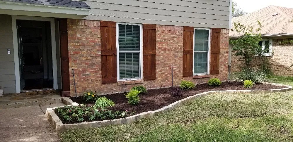 Custom lawn mowing service with custom design in LEWISVILLE, TX by Duncan Tree & Landscape