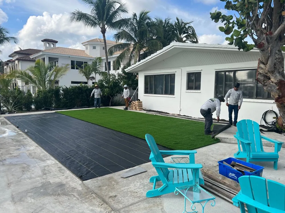 Local landscape installation with custom design across Pompano Beach, FL - Durafield