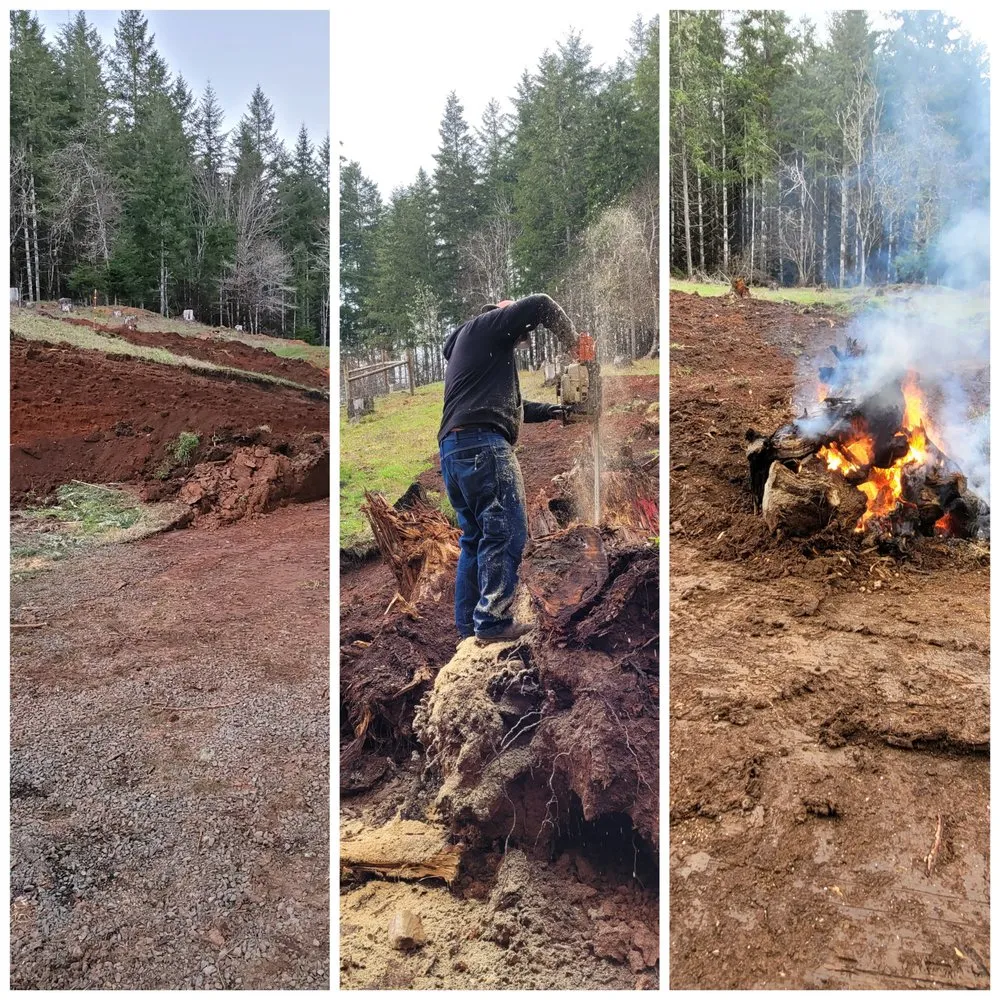 Custom garden landscaping with custom design in Elmira, OR by Duval Land Management and Construction