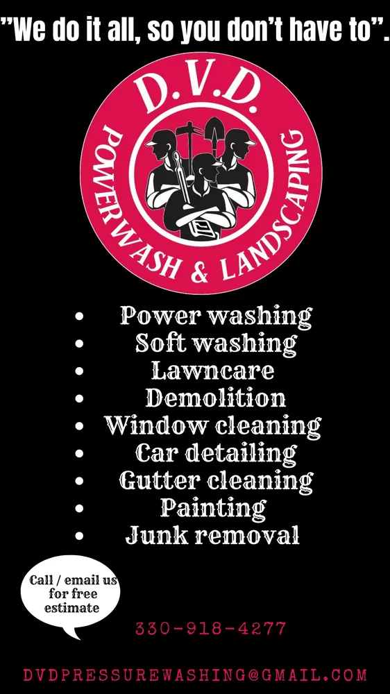 Top-rated yard cleanup service in Canfield, OH - DVD Pressure Wash & Landscaping