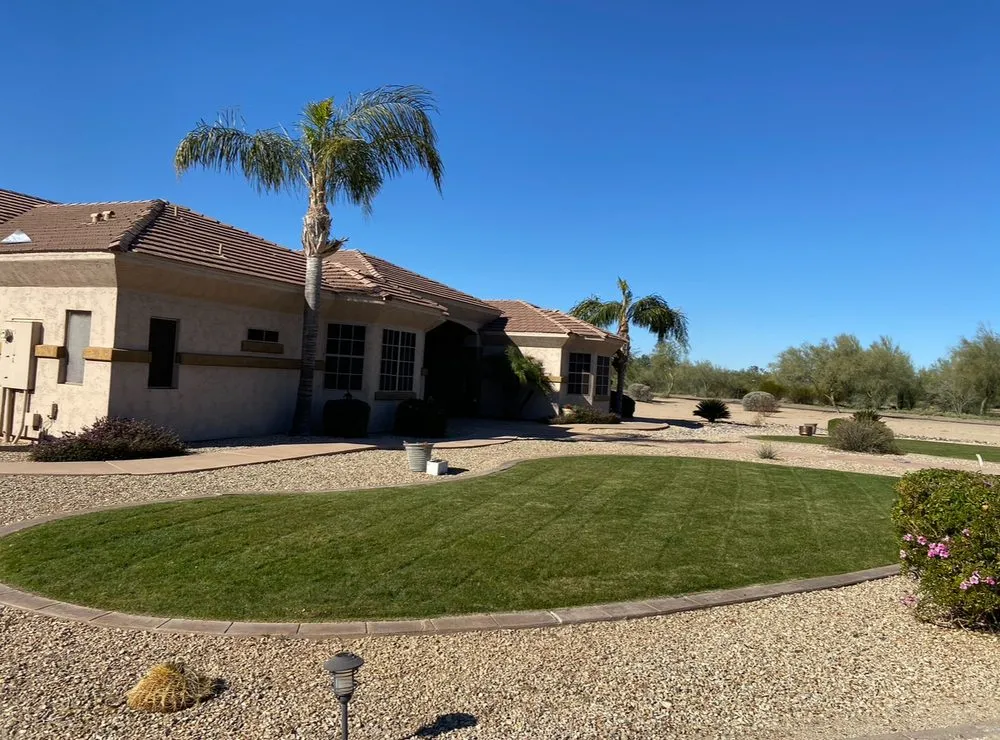 Top-rated outdoor landscaping with custom design in Surprise, AZ by DVM Landscaping