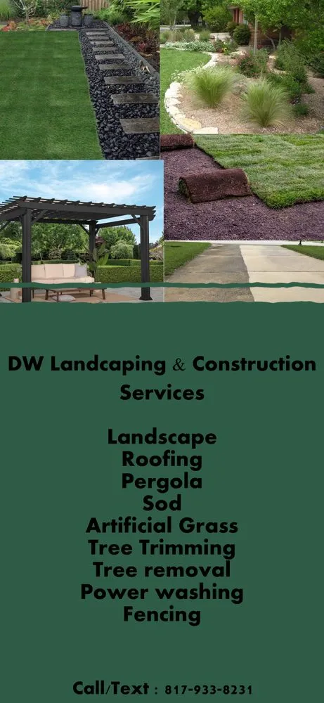Local lawn care service near you in Godley, TX by DW landscaping & Construction