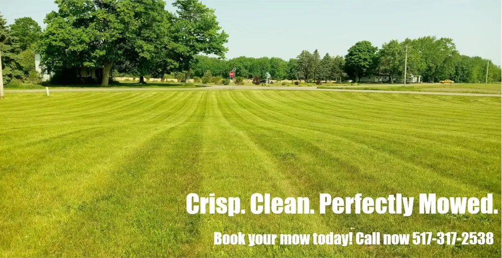 Custom lawn mowing service with custom design in Coldwater, MI by Dyer Family Trade