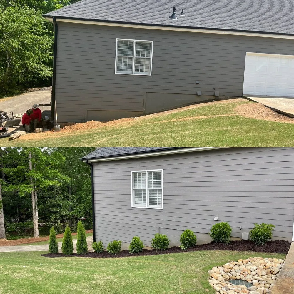 Professional landscape installation in Buford, GA by Dyer Landscaping