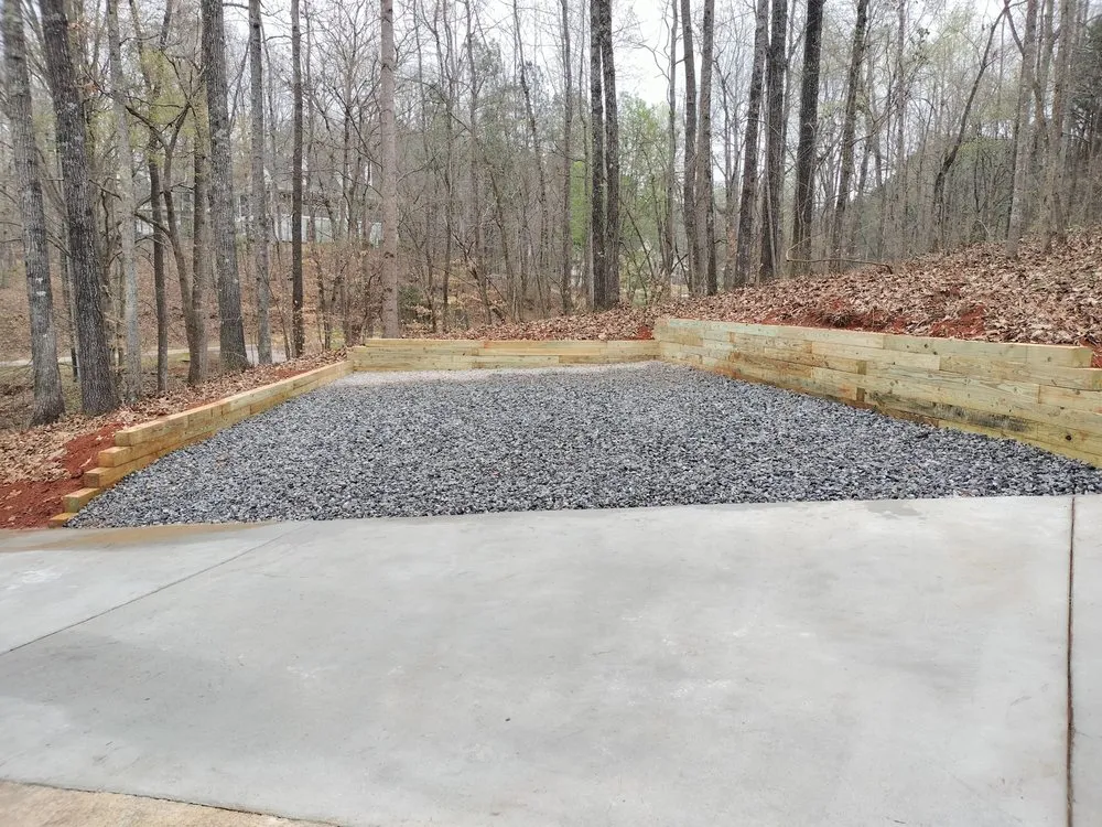 Custom outdoor landscaping with custom design in Austell, GA by Dylan's Tree Services & Landscaping