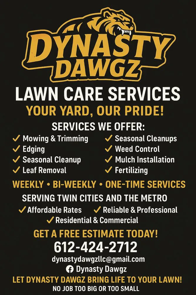 Affordable lawn mowing service for homes in Minneapolis, MN by Dynasty Dawgz