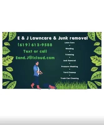 E & J Lawncare And Junk Removal Logo