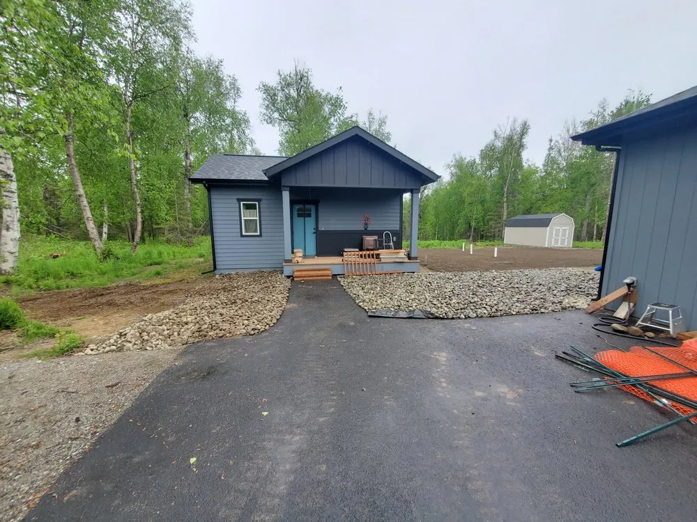 Custom garden landscaping for residential properties in Palmer, AK by E & M Dirtworks