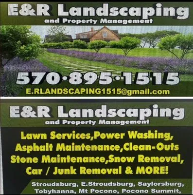 E & R Landscaping Logo