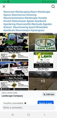 E & W Lawncare Logo