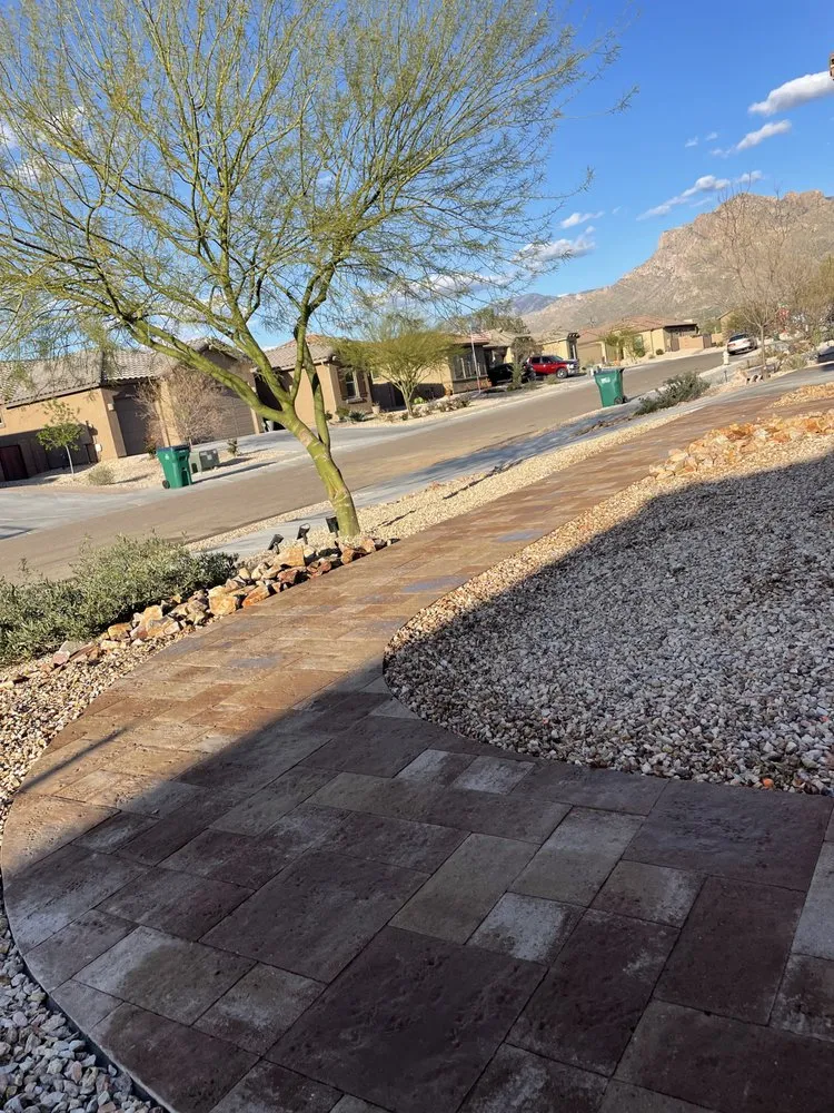 Custom landscape installation with custom design in Pinetop-Lakeside, AZ by E C Landscape & Excavation