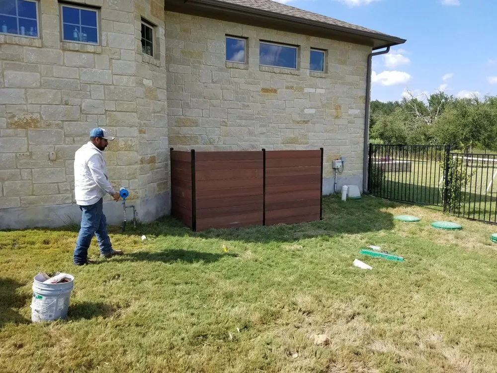 Local landscape installation in Georgetown, TX by E C U Fence Service