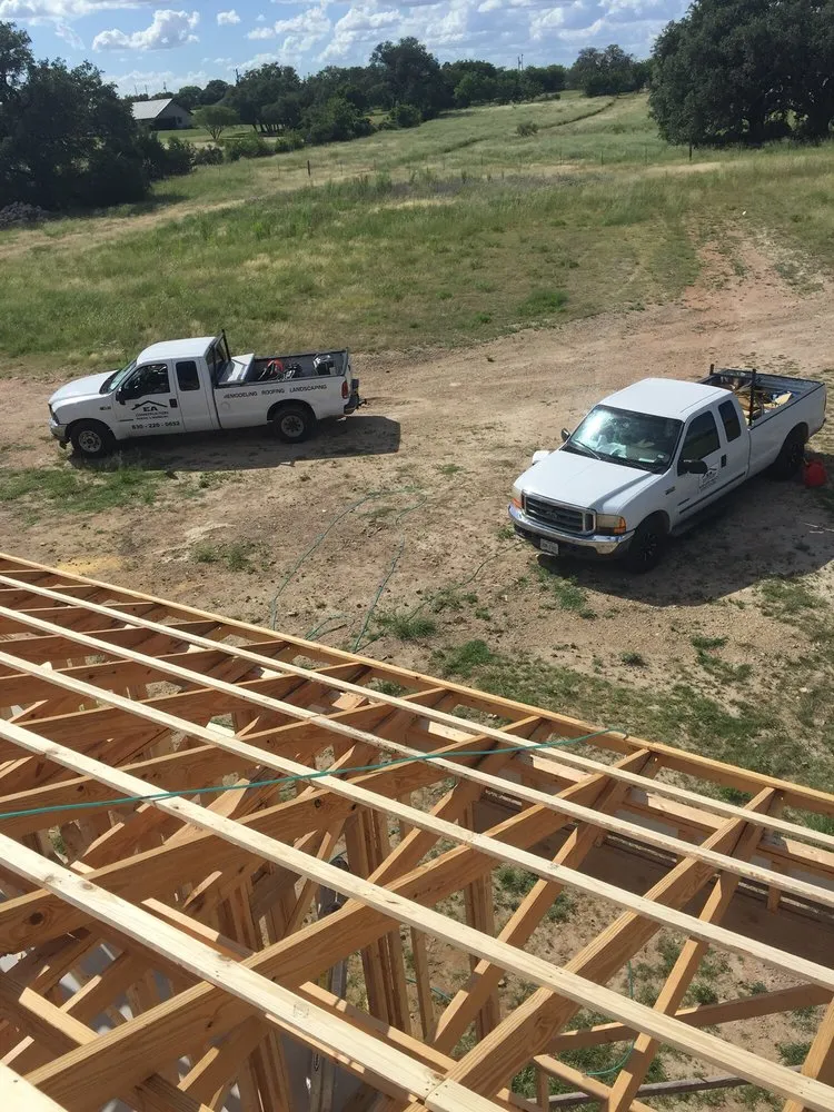 Professional outdoor landscaping in Burnet, TX by EA Construction Roofing & Remodeling