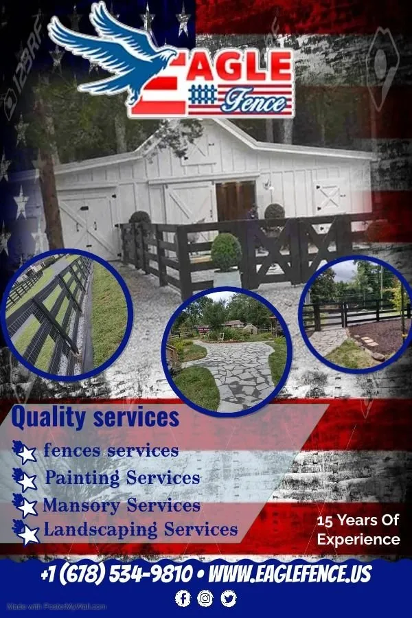 Affordable yard maintenance experts serving Cumming, GA - Eagle fence