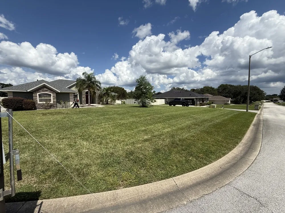 Custom landscape installation with custom design in Ocala, FL by Eagle Greens Land Services