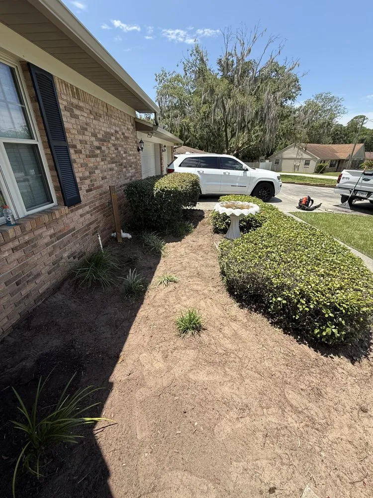 Professional landscape installation in Ocala, FL by Eagle Greens Land Services