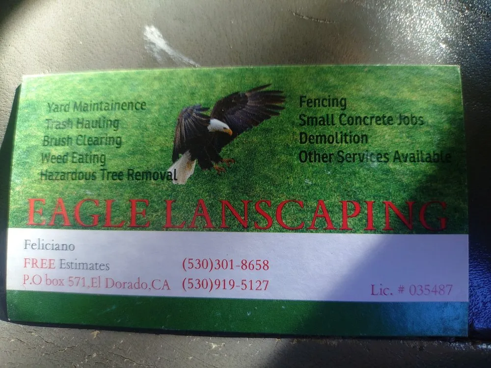 Professional lawn care service experts serving El Dorado, CA - Eagle Landscaping