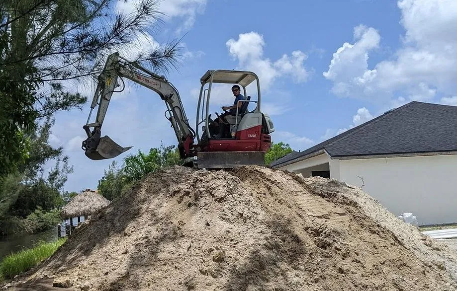 Custom landscape installation in Punta Gorda, FL - Eagle View Excavation